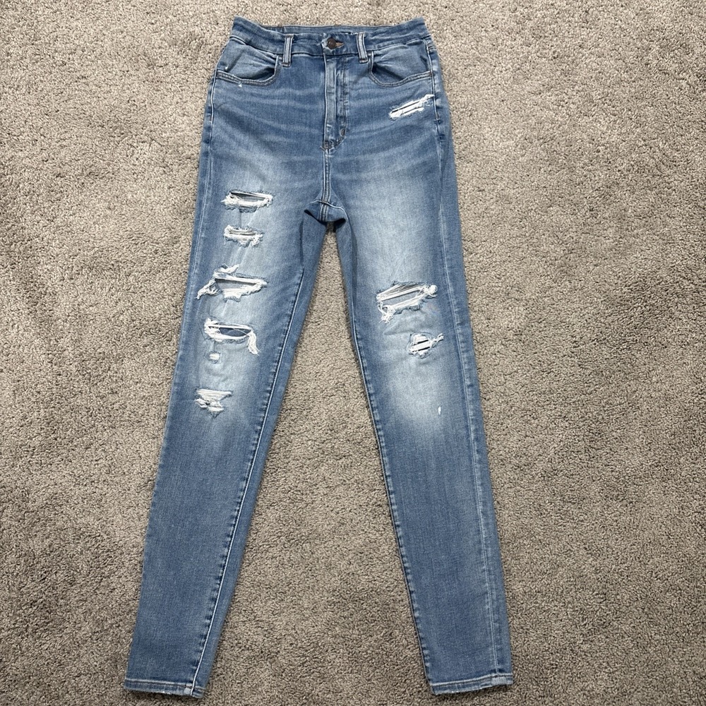 American Eagle Outfitters Women's Size 6 X-Long Blue Denim Jegging